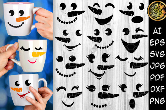 Christmas 12 Snowman Faces Clipart: A Graphics Review