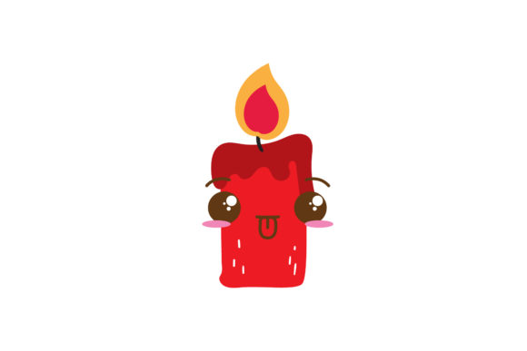 Christmas Candle Vector Cute: A Charming Illustration for Creative Graphics