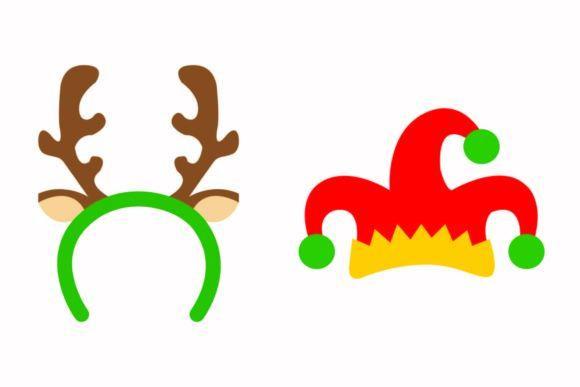 Christmas Cap Headband Deer Illustration for Graphics