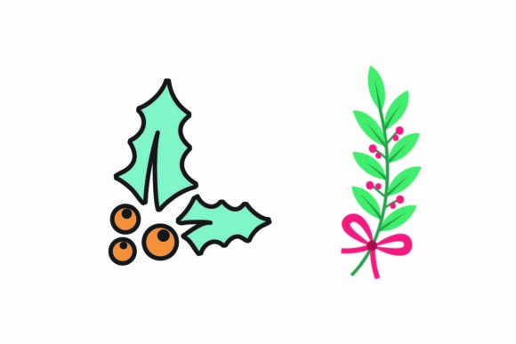 Christmas Decorated Holly Berries Vector: A Festive Graphics Gem