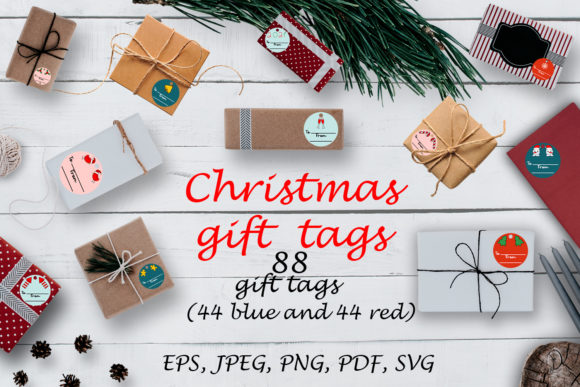 Christmas Gift Tags SVG Files: 88 Creative Graphics