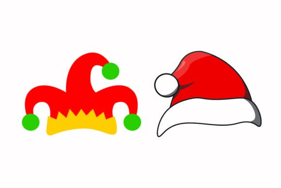 Christmas Hat Clown Illustration: A Versatile Graphics Asset