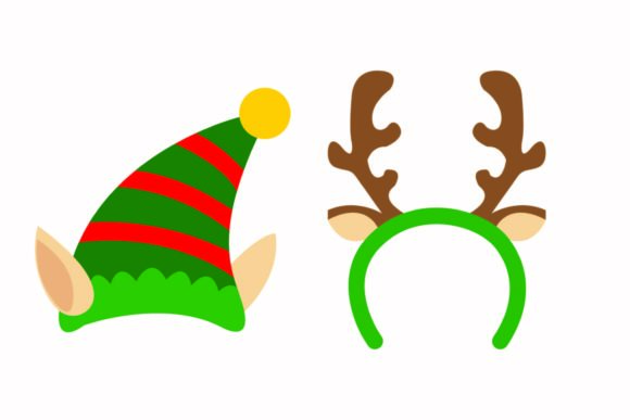 Christmas Hat Headdress Deer Vectors: Festive Graphics for Your Shop