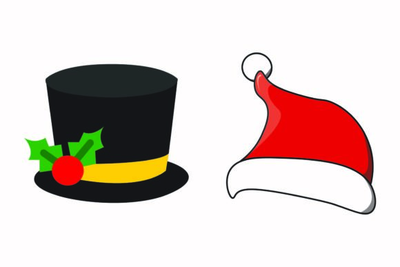 Christmas Hat Santa Accessories Vectors for Graphics