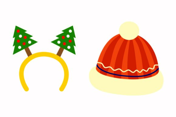 Christmas Headband Santa Party Vectors: Festive Graphics