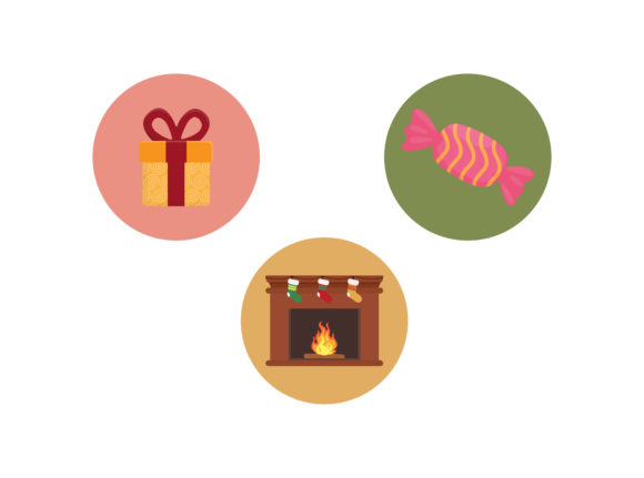 Christmas Icon Gift Vector Bundle: Perfect for Graphics & Illustrations