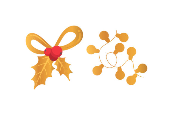 Christmas Light Mistletoe Set: A Versatile Graphics Asset