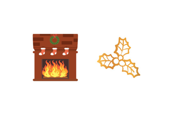 Christmas Mistletoe Chimney Set: A Versatile Graphics Asset
