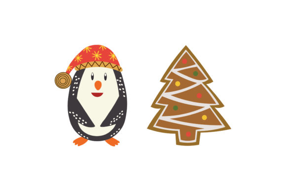 Christmas Penguin Cookies Set: A Charming Embroidery Design