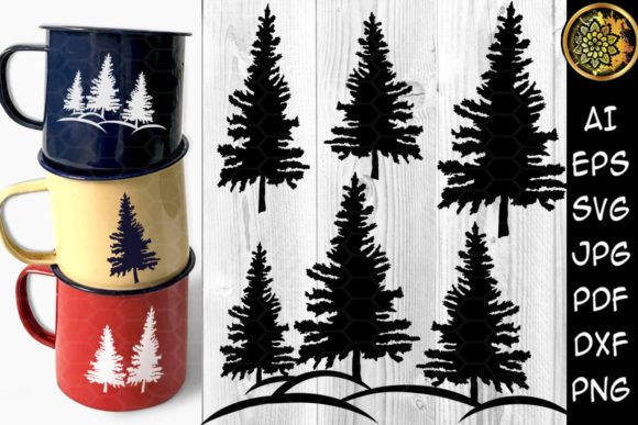 Christmas Pine Tree Clipart Set 1: A Versatile Graphics and Illustrations Bundle