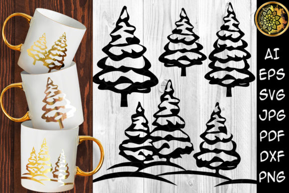 Christmas Pine Tree Clipart Set 3: A Versatile Graphics Collection