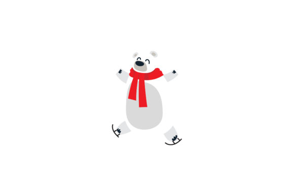Christmas Polar Bear Character Vectors for Graphics and Illustrations