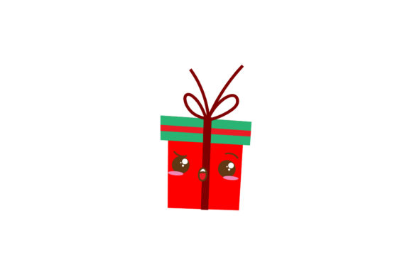 Christmas Present Box Cute Vector for Handmade Graphics