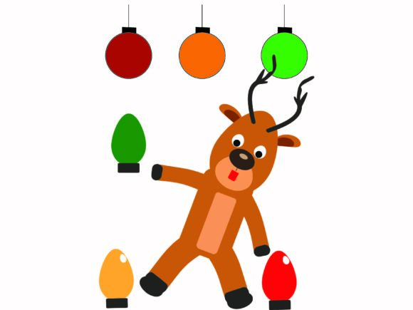 Christmas Reindeer Playing with Light: A Festive Graphics Gem