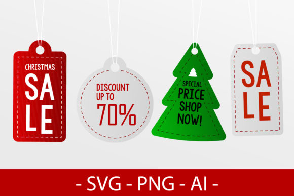 Christmas Sale Labels: A Versatile Graphics Set