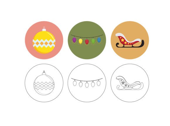Christmas Tree Ball Fill Outline: A Versatile Graphics Bundle